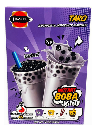 Tapioca Instantánea Sabor Té De Taro, J-basket, 285 G