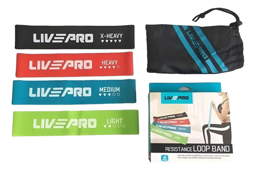 4 Ligas Bandas Elastica Ejercicio Pilates Resistencia