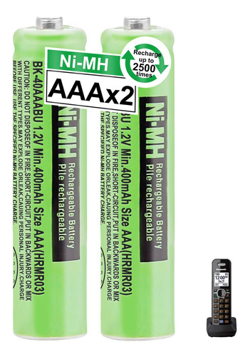 2 Pilas Bk-40aaabu Recargables Ni-mh Aaa 1.2v 400mah