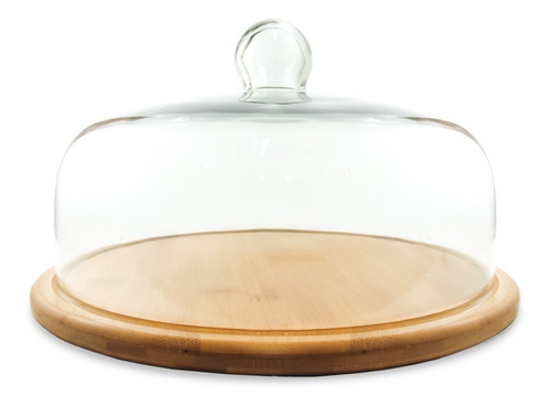 Bandeja Bambu Plato Para Con Campana Calidad Premium 31 Cm