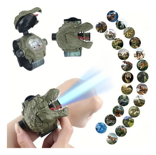Reloj Proyector De Dinosaurios Divertido Luces Y Efectos