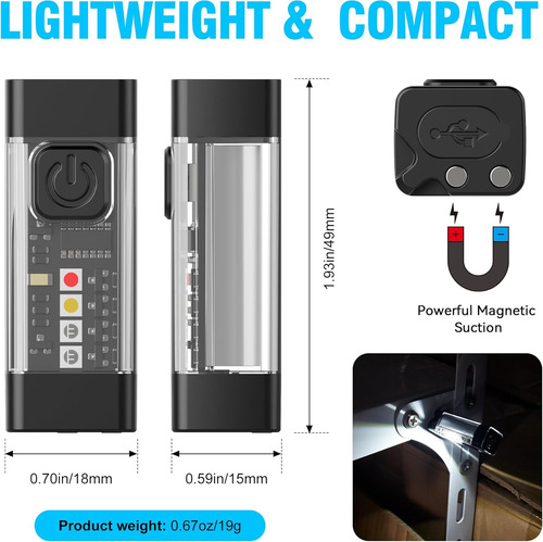Linterna Mini Edc 700lm Usb-c Con Llavero Magnético