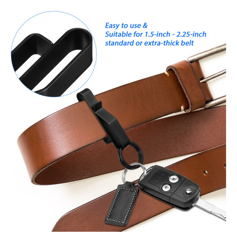 Pinza Para Llaves Con Hebilla Para Cinturón, Acero Inoxidabl