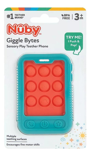 Mordedera Nuby Telefono Silicon Extra Suave Color Verde Mordiditas Bytes