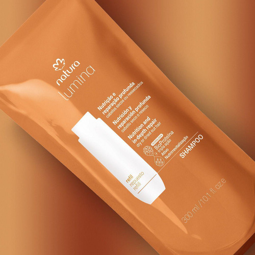 Refil Shampoo Nutrição E Reparação Natura Lumina 300ml