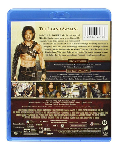 Imagen 2 de 3 de Blu-ray Pompeii / La Furia Del Volcan