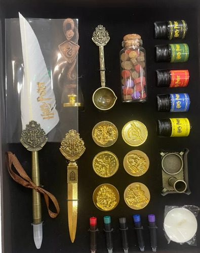 Kit De Sellos Pluma Y Más Harry Potter Para Manualidades Modelo 3 Slytherin