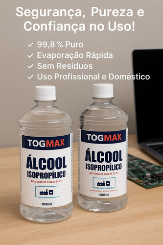 Álcool Isopropílico 99,8% 1 L Placa Eletrônico Premium
