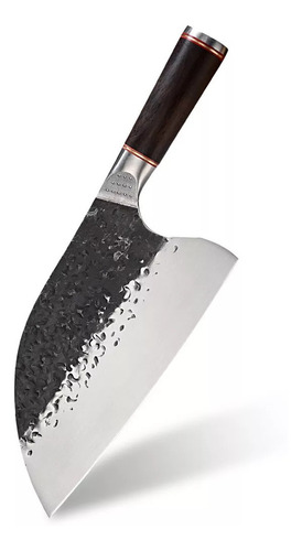 Cuchillo Serbio Chef Profesional Al Carbono, Forjado A Mano 