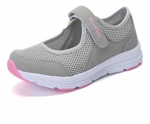 Zapatillas De Tenis De Malla Casual Para Mujer Sin Agujetas