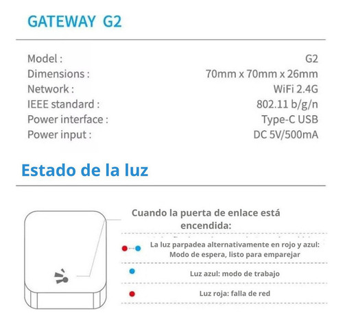 Adaptador De Wifi Para Cerraduras Smart Ttlook Gateway G2