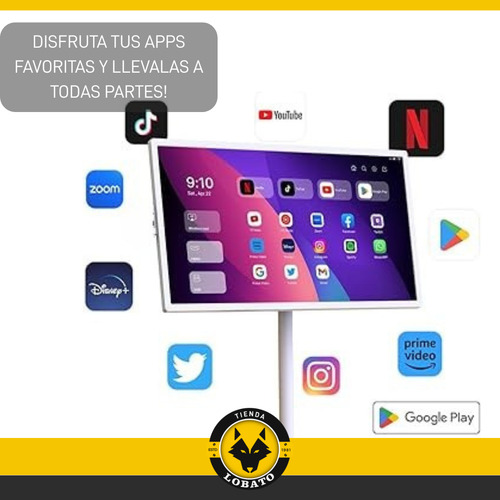 Smart Tv 32''portátil Giro 360° Pantalla Tactil Android Wifi