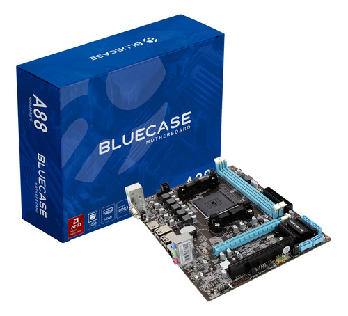 Imagem 1 de 5 de Placa Mãe Amd Fm2/fm2+ Ddr3 Micro Atx Bluecase Bmba88-a2hg