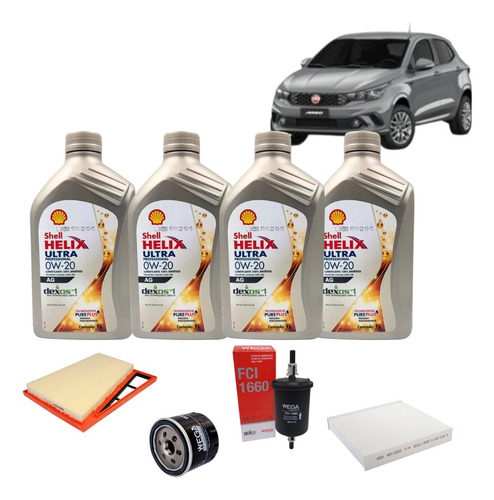 Kit Revisão Troca De Óleo 0w20 Argo Cronos Strada 1.3 2017.