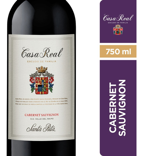 Vino Casa Real Escudo De Familia Cabernet Sauvignon 750cc