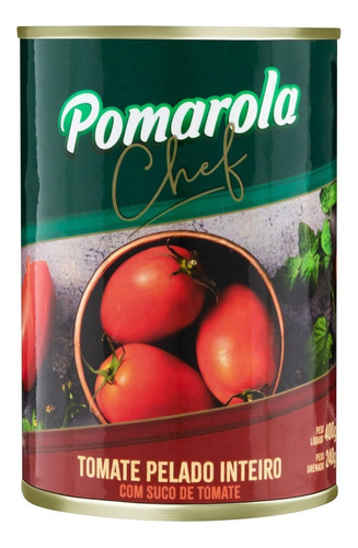 Tomate Pelado Inteiro Pomarola Chef Lata 400g