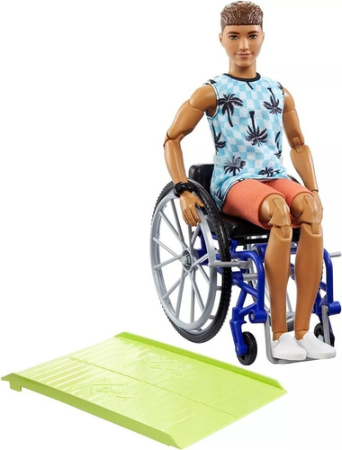 Barbie Fashionista Ken Moreno Com Cadeira De Rodas Mattel