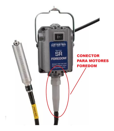 Conector Foredom Motor Chicote Eje Flexible Colgante Shaft