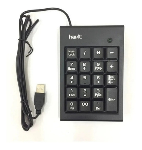Imagen 2 de 3 de Teclado Numerico Havit Usb Pc Notebook Windows 19 Teclas