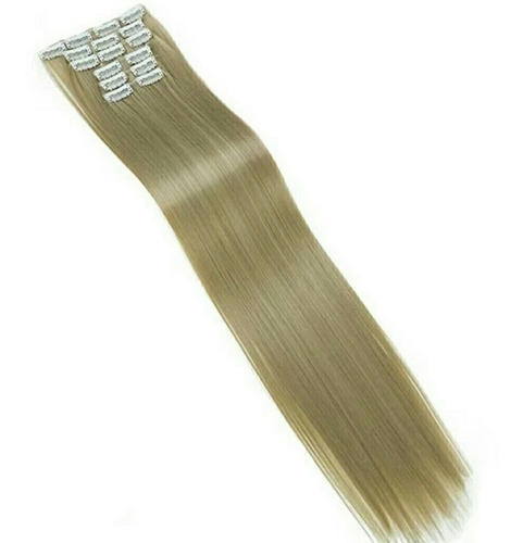 Extensiones Cabello #107 Rubio 24 PuLG 6 Cortina 16 Clip 