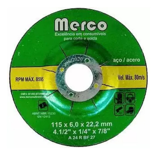 Disco De Desbaste 115 - Merco - 30 Uni