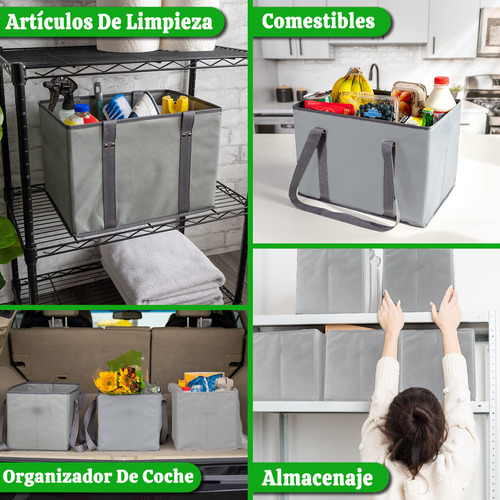 Bolsa Reutilizable Para Comestibles Caja Grande Plegable