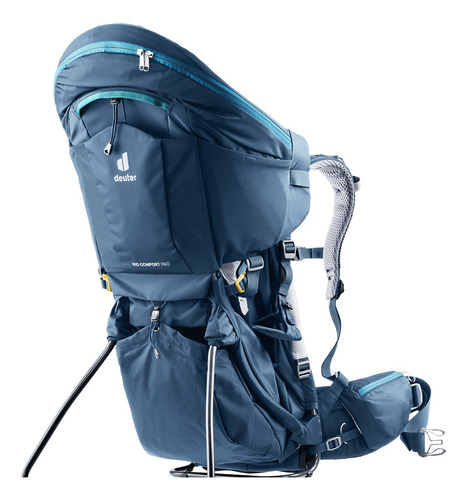 Mochila Kid Comfort Pro Carregador De Bebê Com Toldo Deuter Cor Azul