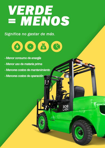 Autoelevador Eléctrico Jmv Ice301b C/ Bateria De Litio 3tn