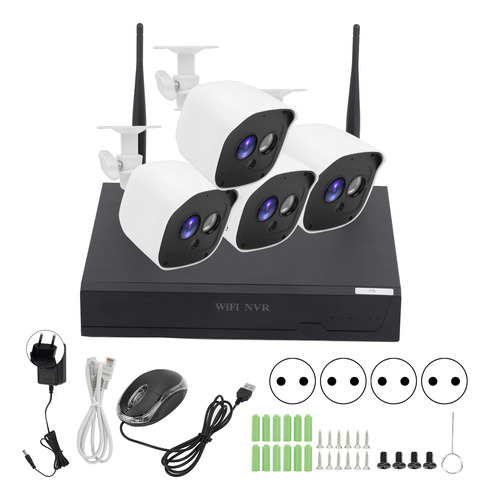 Grabadora Cctv, Kit De Vídeo Wifi, Nvr, 8 Canales, Visión Re