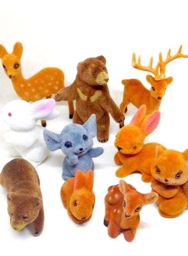 Conejo Conejito Mini Animales Bosque Felpa Torta Caketopper