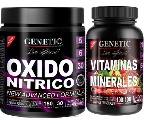 Vigor Sexual Salud Arginina Oxido Nítrico Vitaminas Genetic