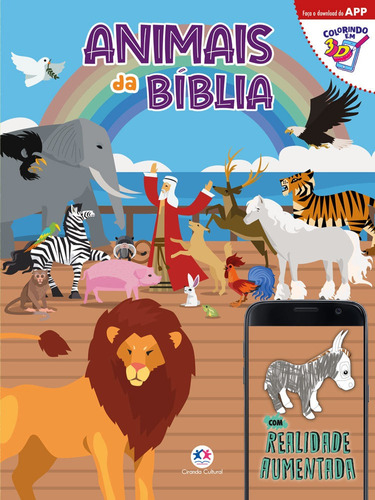 Livro Animais Da Bíblia- Colorindo Em 3d Animais Da Biblia Com Realidade Aumentada