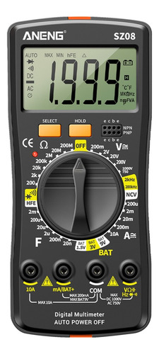 Aneng Sz08 Lcd Diodo Ncv Tester 2000 Cuenta Dividido D