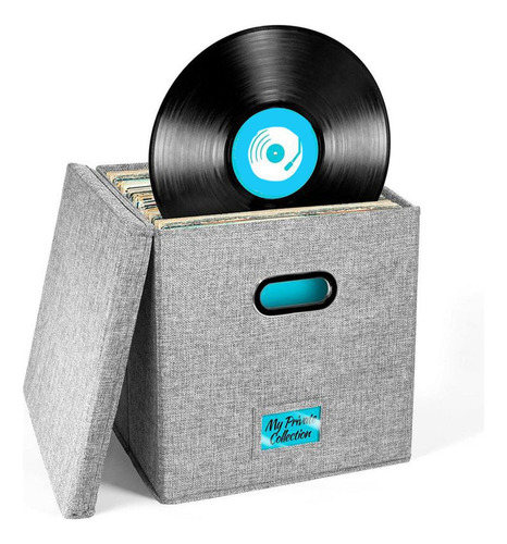 2025 Caixa Para Guardar Discos De Vinil Com Tampa E Alças,w
