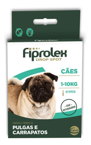Pipeta antiparasitario para pulga Ceva Fiprolex Drop Spot para perro hasta 10kg