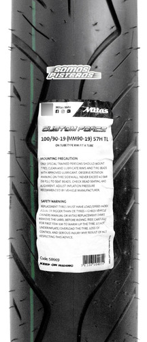 Llanta Mitas Custom Force 100/90 19 57h Tl Front V Star