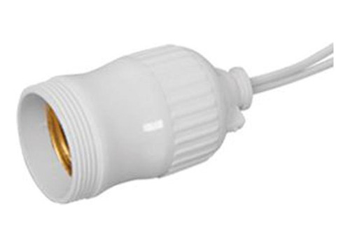 Soquete E27 Rabicho Nylon Branco 2a 250v Ilumi 1612