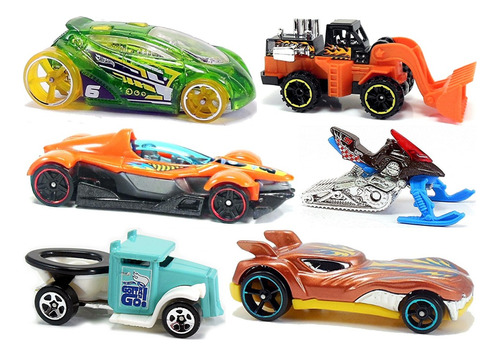 Paquete 6 Carros Carritos Juguete Niño Hot Wheels 1:64 Metal