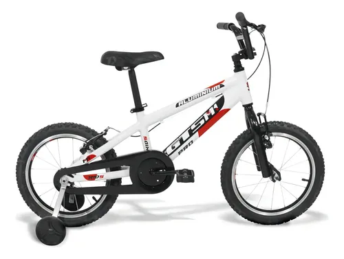 Bicicleta Infantil Gts Aro 16 Freio V-brake Tamanho Único Cor Branca Com Rodas De Treinamento Advanced Kids