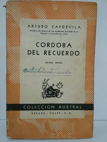 Córdoba Del Recuerdo. Por Arturo Capdevila. 