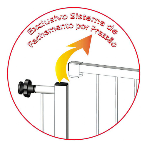 Separador de pasillo grande para bebés Pet Gate, de 70 a 80 cm, 83 cm