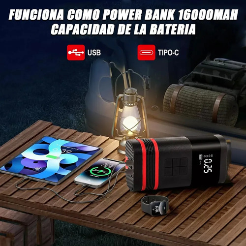 Arrancador De Batería De Coche Portátil 3000a Y Inflador