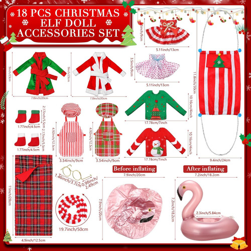 Set De 20 Accesorios Muñecos Elfos De Navidad Incluye ...