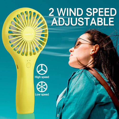 Mini Ventilador De Mano Trípode, A Pilas, Portátil Ab