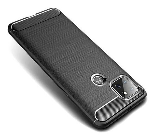 Funda Fibra Carbono Y Vidrio 9h Cover Para Moto G9 Power