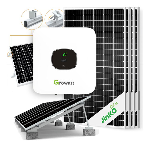 Kit Solar 1,88 Kwh - 2 Ktl / Monofásico On-grid / Loza