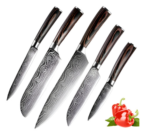 Juego Cuchillos Chef Profesional Cocineros Acero Inoxidable