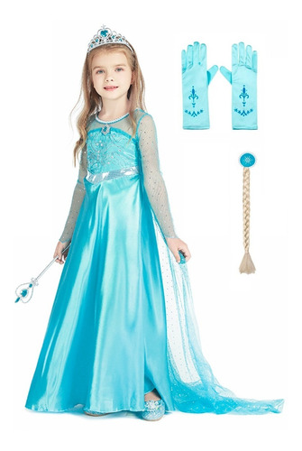 Disfraz De Princesa Frozen Elsa Para Niña Vestidos Falda | Meses sin intereses Disfraz De Princesa Frozen Elsa Para Niña Vestidos Falda | Meses sin intereses