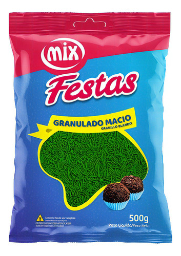 Granulado Macio 500g Mix Cor Verde