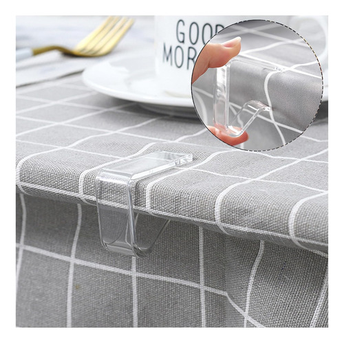 24 Clips Transparentes Para Mantel, Mantel De Plástico Para